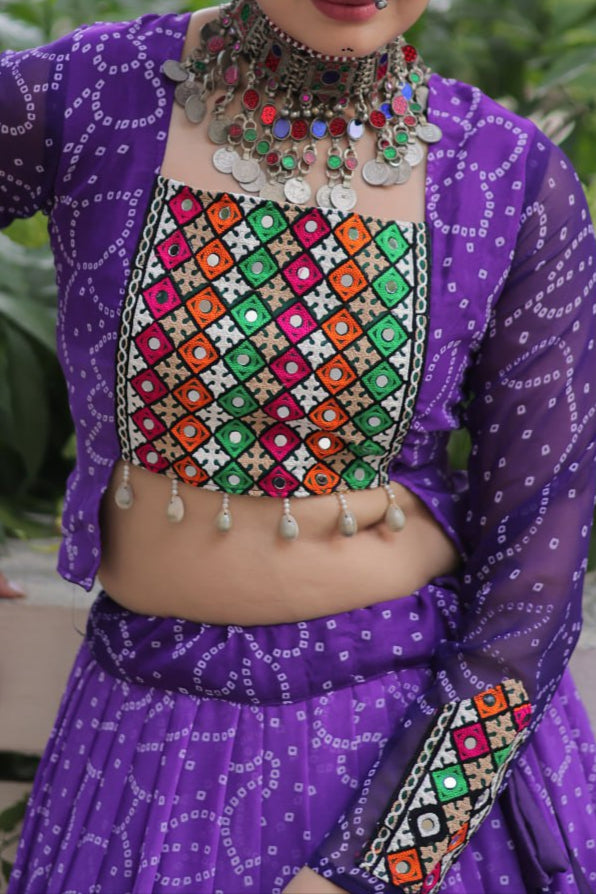 Navratri Special Bandhani Print Lehenga Choli