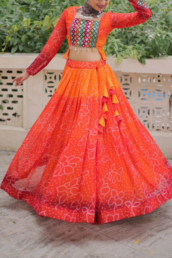 Navratri Special Bandhani Print Lehenga Choli