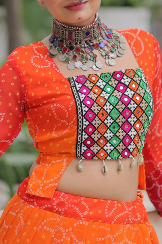 Navratri Special Bandhani Print Lehenga Choli