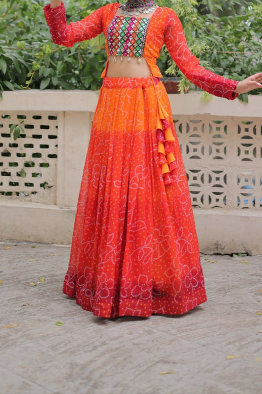 Navratri Special Bandhani Print Lehenga Choli