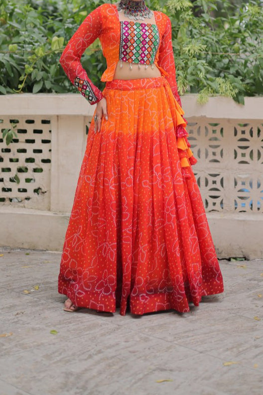 Navratri Special Bandhani Print Lehenga Choli