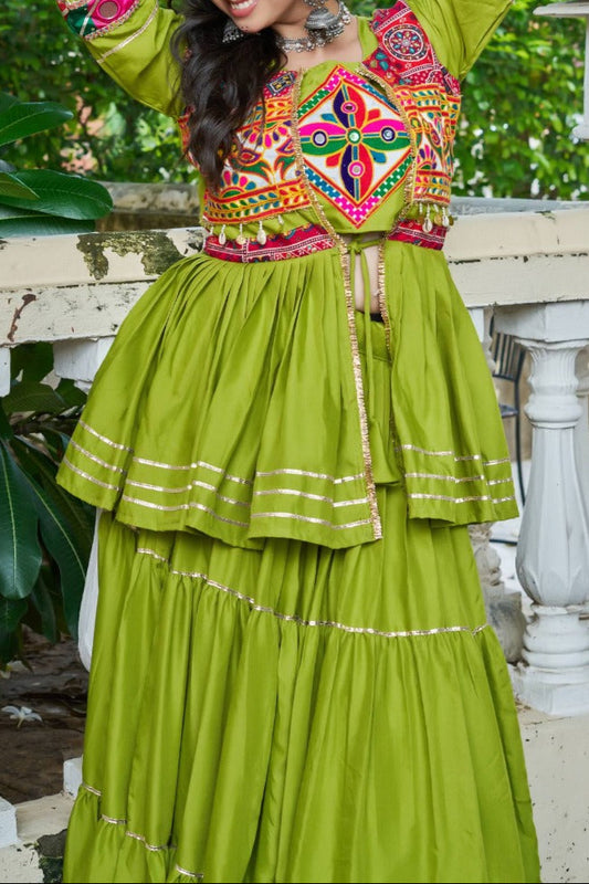 Navratri Special Pure Cotton Heavy 9 Meter Flair Lehenga Choli