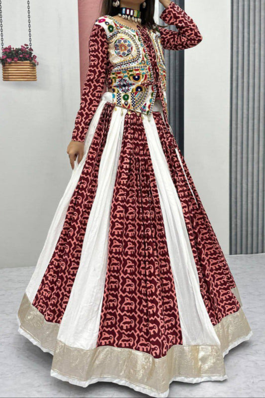 Navratri Special Pure Gamathi work Cotton Lehenga Choli