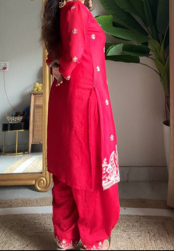Designer Party Wear Beads And Sequence Work Suit Set