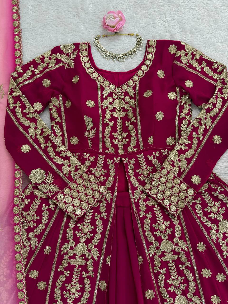 Designer Thread with Sequnce Work Lehenga Top & Dupatta