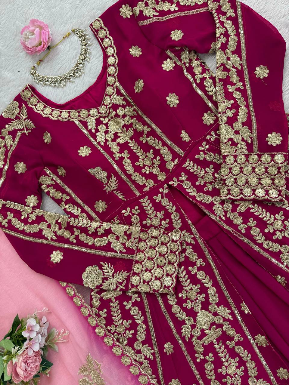 Designer Thread with Sequnce Work Lehenga Top & Dupatta