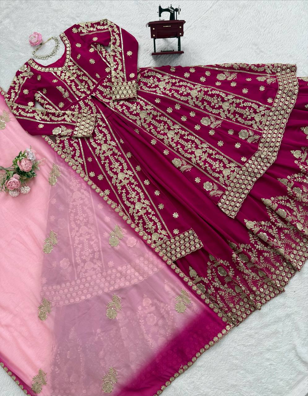 Designer Thread with Sequnce Work Lehenga Top & Dupatta