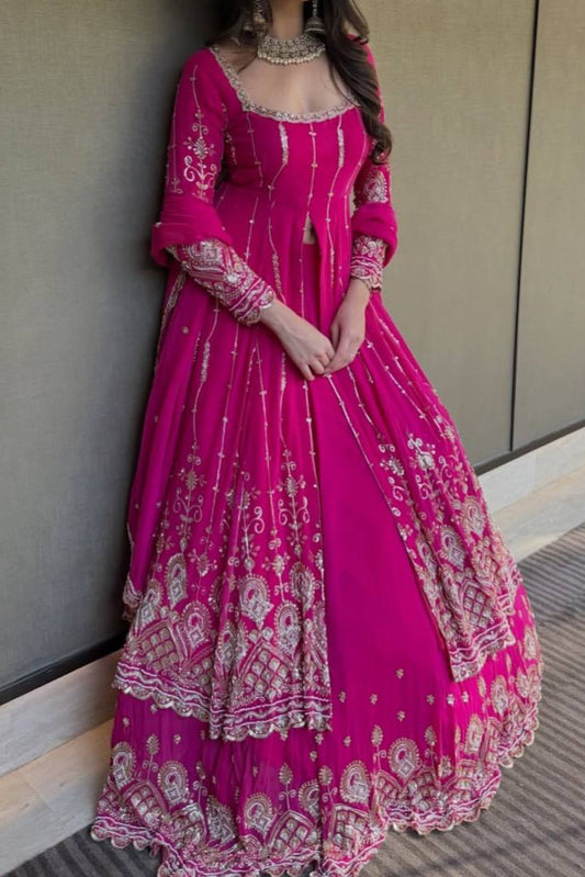 Thread with Sequence Work Lehenga Top & Dupatta