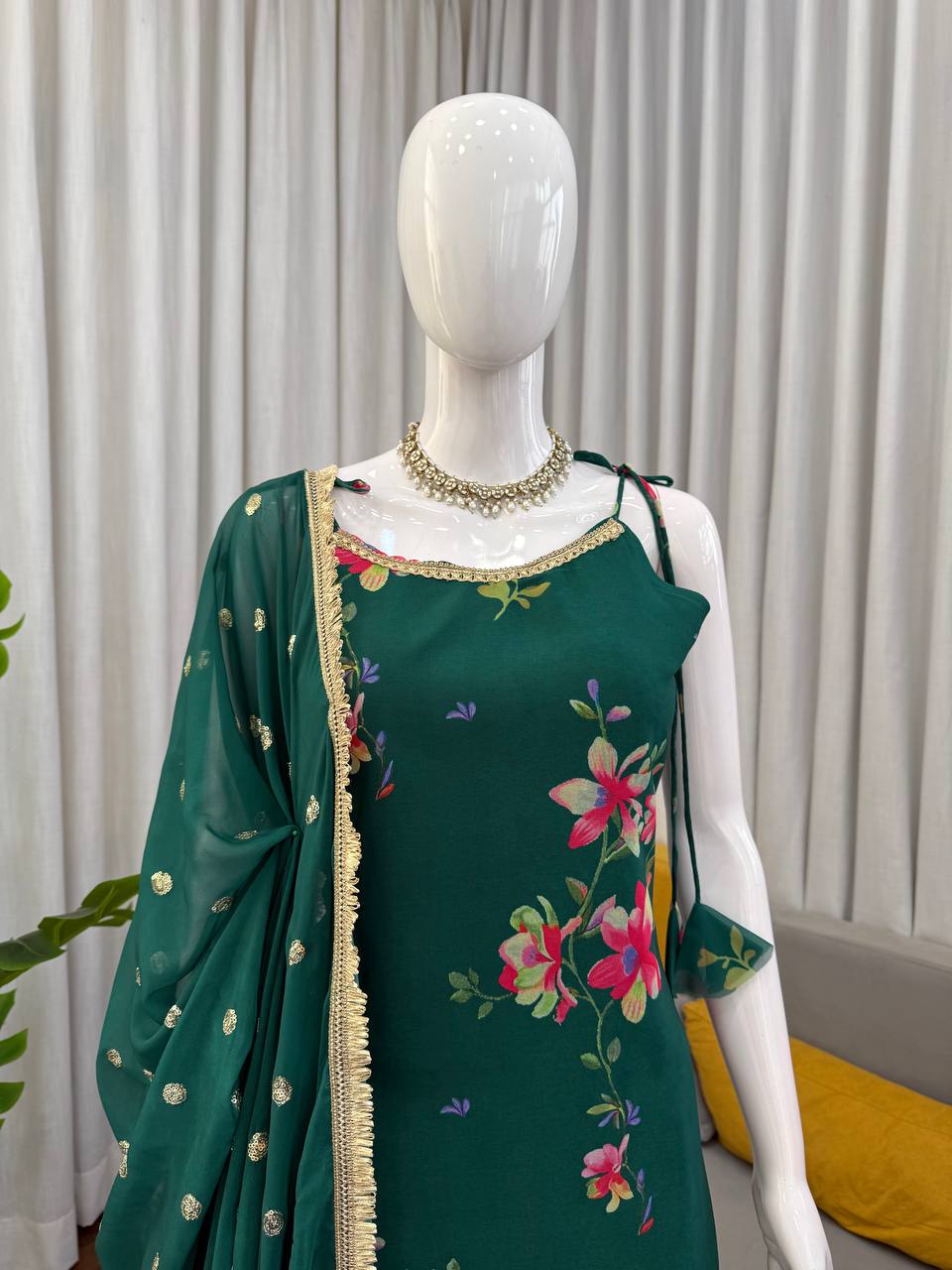 Festival Special Crafted in Classy Tones with Premium Fabric & Detailing Top Sharara And Sharara
