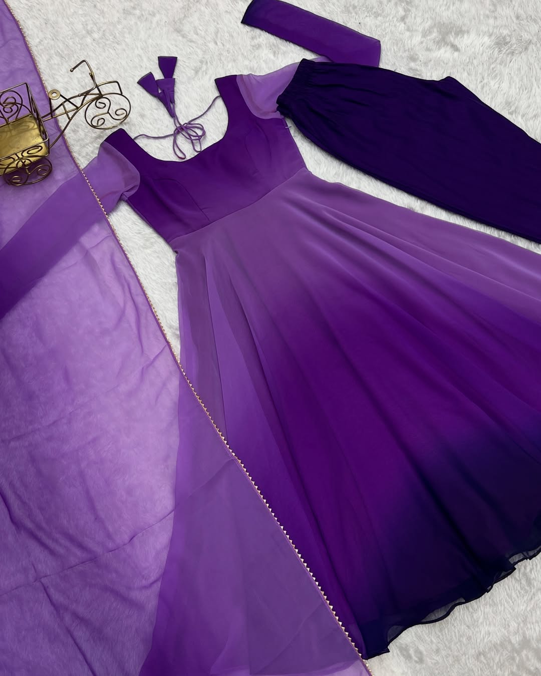 Most Trendy Padding Fabric Fully Flair Anarkali Set