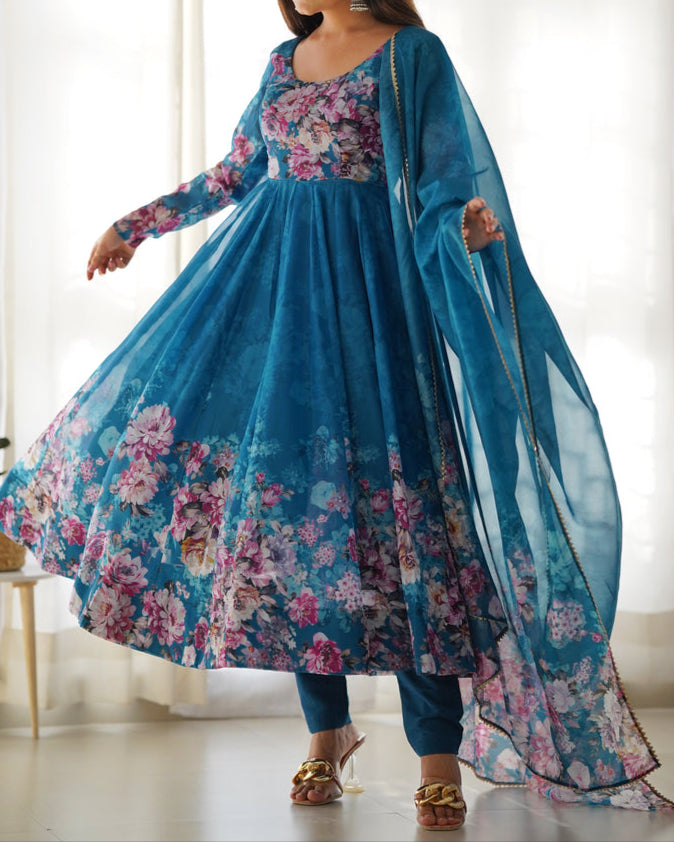Pure Soft Georgette Anarkali Suit Set