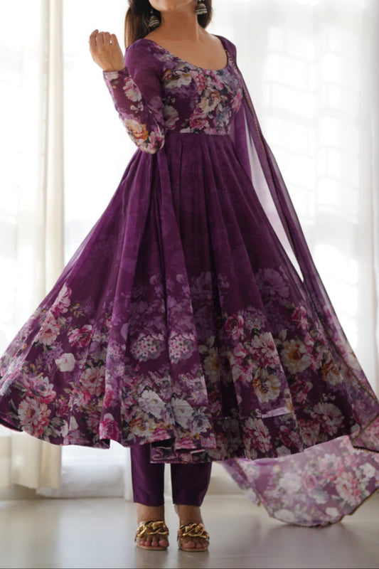 Pure Soft Georgette Anarkali Suit Set